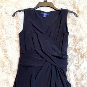 Chaps RL Black Floor Length Gown Size 4